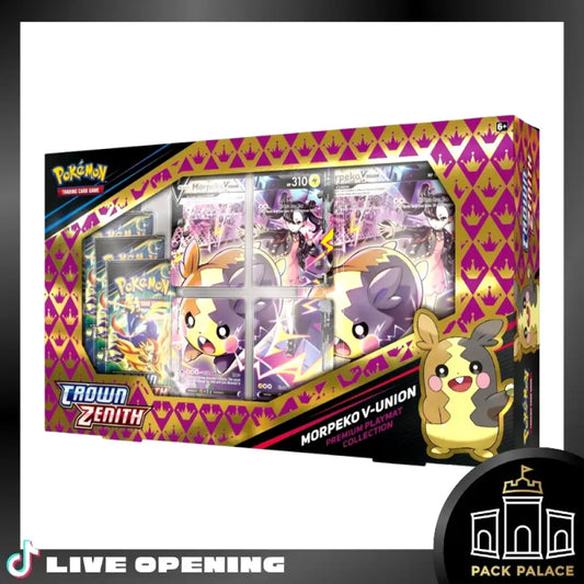 Crown Zenith Morpeko V-Union Playmat Premium Collection Cards Live Opening @Packpalace Card Games
