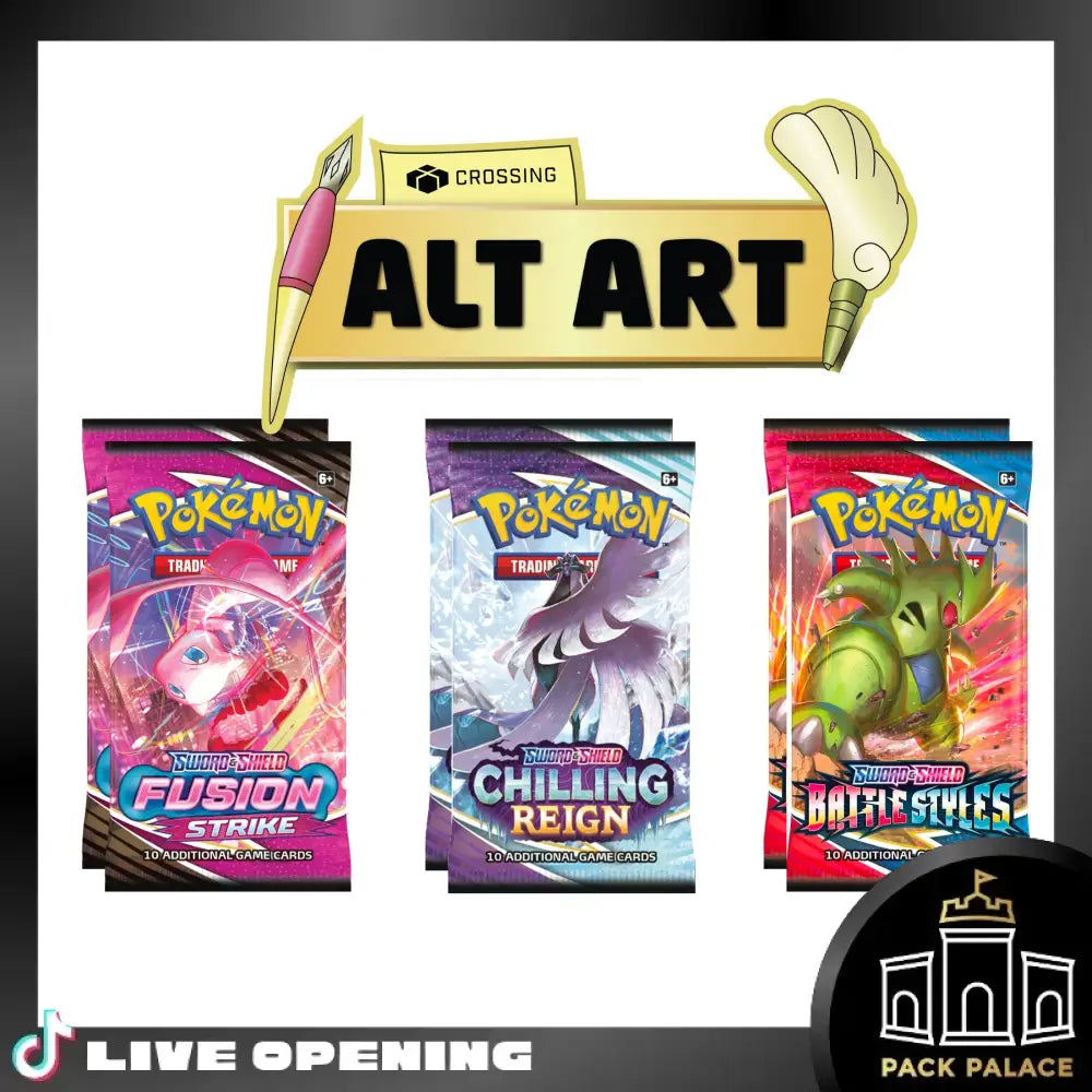 Pokemon Alt Art Chaser Booster Pack Bundle Cards Live Opening @Packpalace Card Games