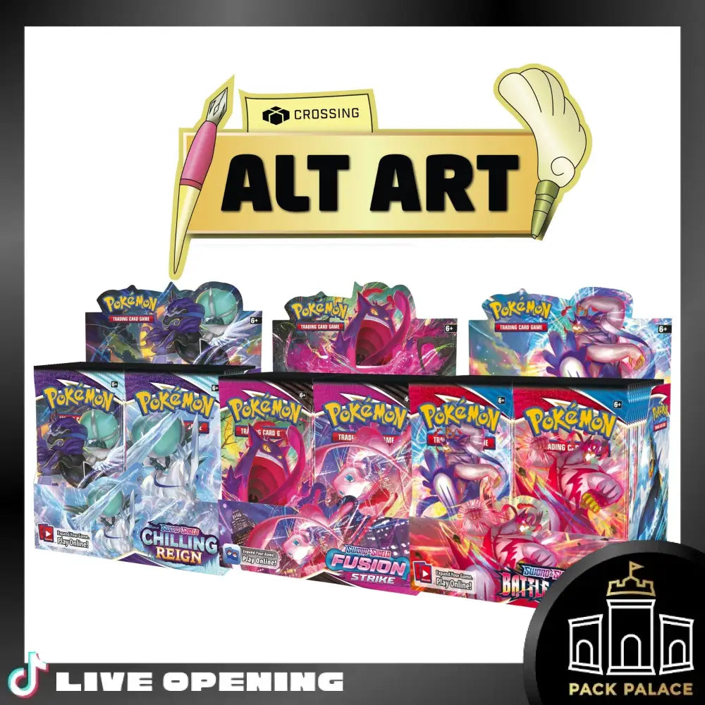 Pokemon Alt Art Chaser Booster Pack Bundle Cards Live Opening @Packpalace Card Games