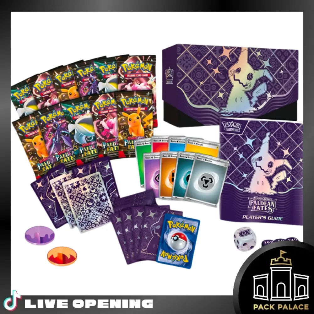 Pokemon Scarlet And Violet 4.5 Paldean Fates Cards Live Opening @Packpalace Elite Trainer Box Case