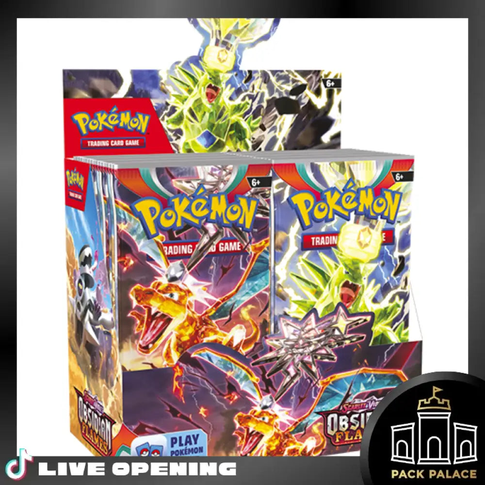 Pokemon Scarlet & Violet Obsidian Flames Sv3 Cards Live Opening @Packpalace Booster Box Card Games