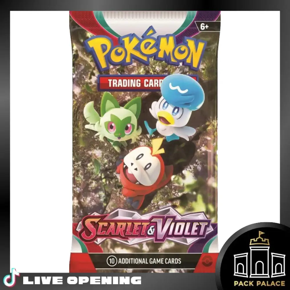 Scarlet And Violet Booster Pack Cards Live Opening @Packpalace Card Games
